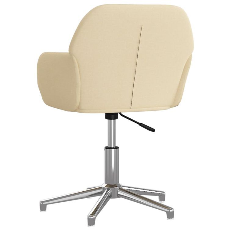 Home Chaise pivotante de bureau Crème Tissu 9 LesTendances fr