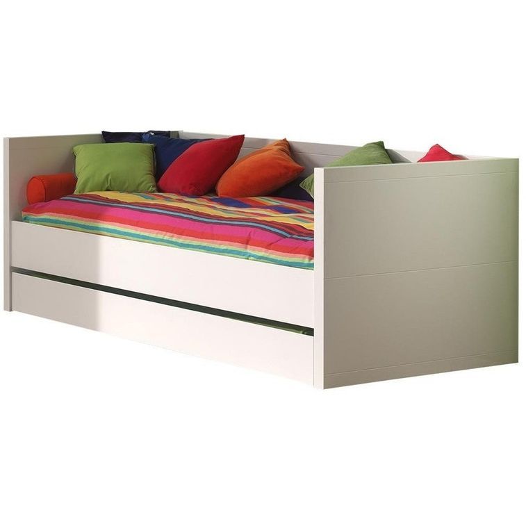 Vipack Chambre enfant 4 pièces lit banquette gigogne étagères et