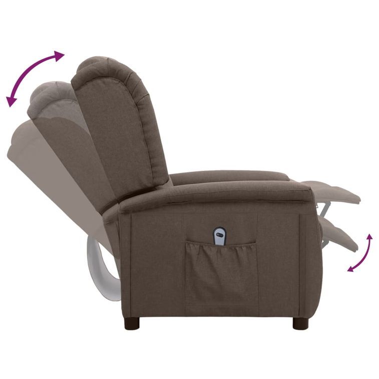 Home Fauteuil Inclinable Lectrique Taupe Tissu Lestendances Fr