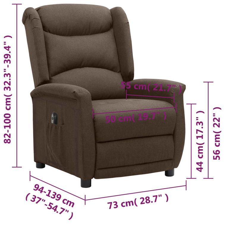 Home Fauteuil Inclinable Lectrique Taupe Tissu Lestendances Fr