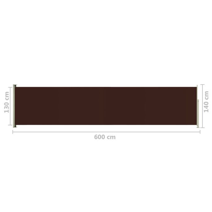 Home Auvent Lat Ral R Tractable De Patio X Cm Marron