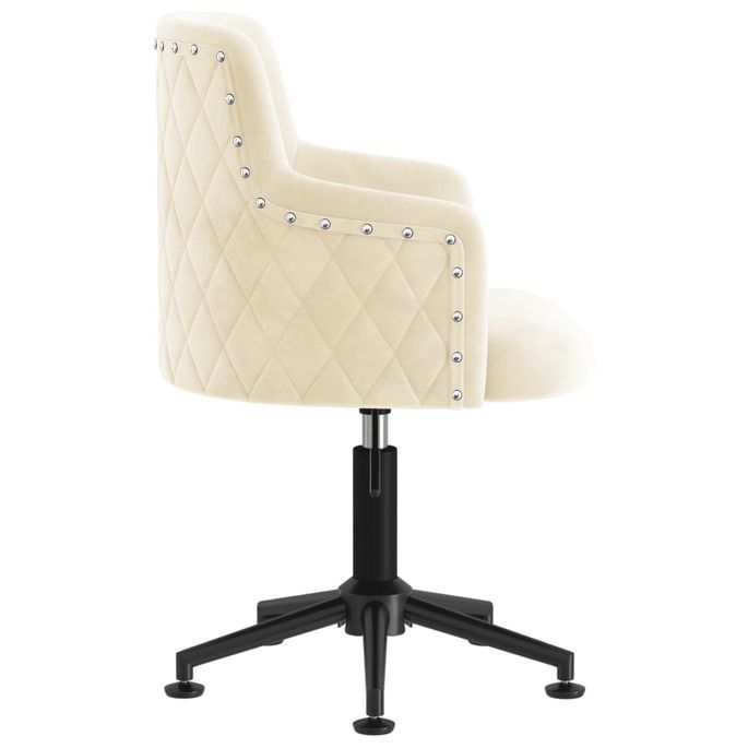 Home Chaise Pivotante De Bureau Cr Me Velours Lestendances Fr