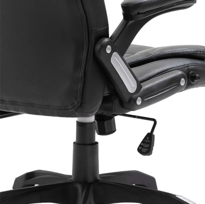 Home Fauteuil De Bureau Simili Cuir Noir Grease LesTendances Fr