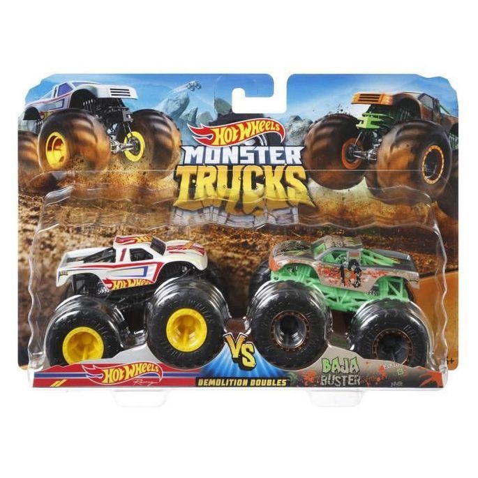 Hot Wheels Coffret 2 véhicules Monster Truck Double Démolition