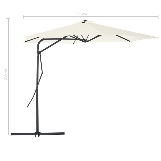 Home Parasol D Ext Rieur Avec Poteau En Acier Cm Sable