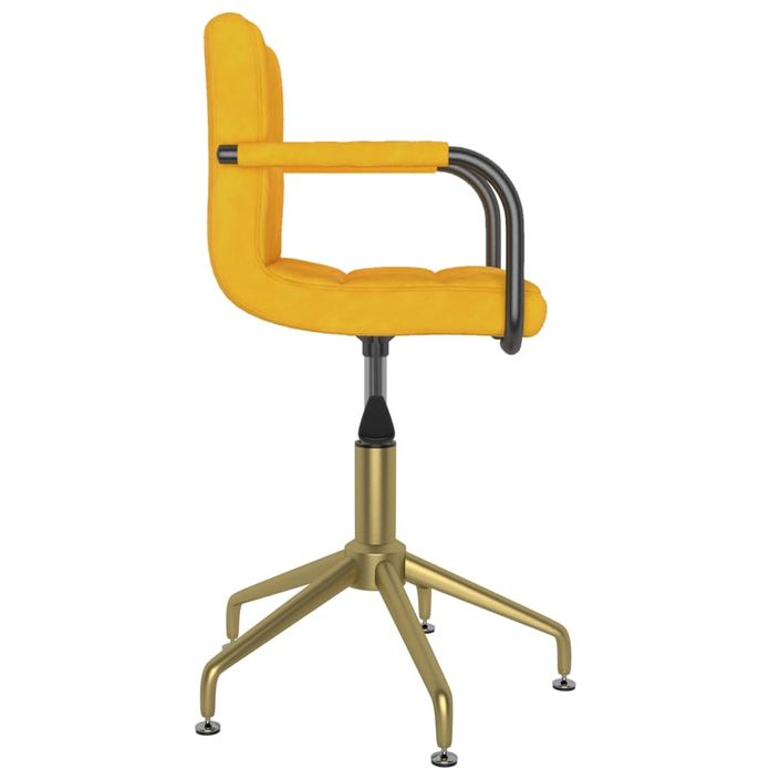 Home Chaise Pivotante De Salle Manger Jaune Moutarde Velours