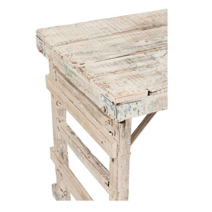 Table Manger Bois Massif Recycl Blanc D Lav Liray Lestendances Fr