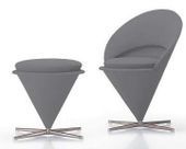 Fauteuil avec repose-pieds tissu