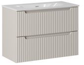 Meuble simple vasque encastrée