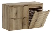 Meuble vasque avec panier à linge