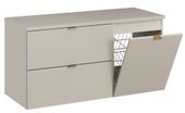 Meuble vasque avec panier à linge