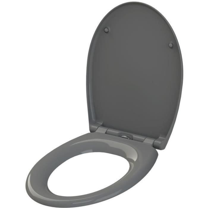 Abattant WC Fally 2 - thermodur - gris anthracite - Photo n°2