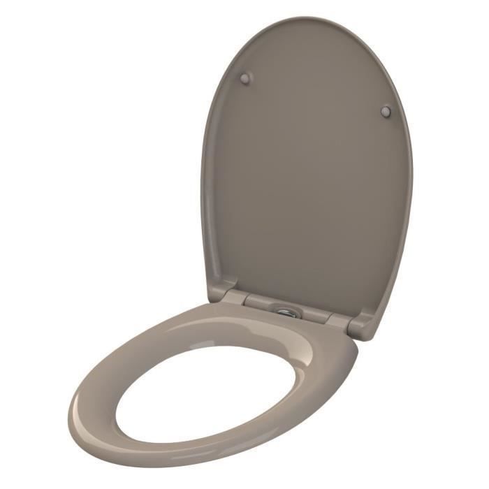 Abattant WC Fally 2 - thermodur - taupe - Photo n°4