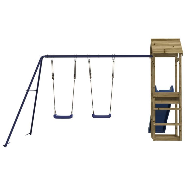 Aire de jeux d'extérieur bois de pin imprégné - Photo n°7