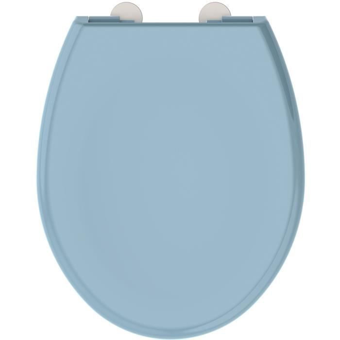 ALLIBERT Abattant de toilette a fermeture silencieuse Boreo - Bleu denim brillant - Photo n°1