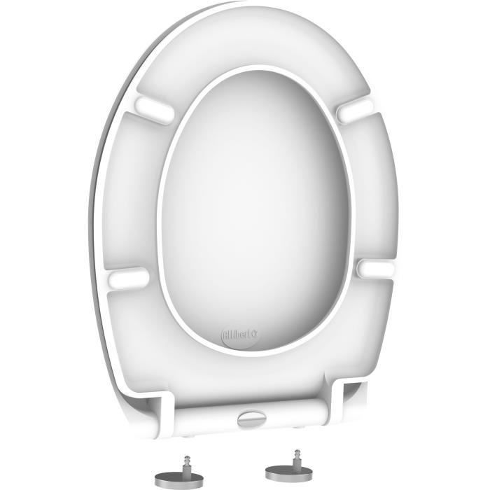 ALLIBERT Abattant de toilette a fermeture silencieuse Dolceo - Blanc mat - Photo n°3