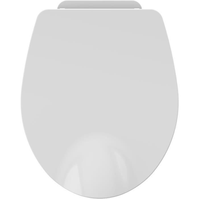 ALLIBERT Abattant de toilette a fermeture silencieuse Nighty 2 - Blanc brillant - Photo n°1