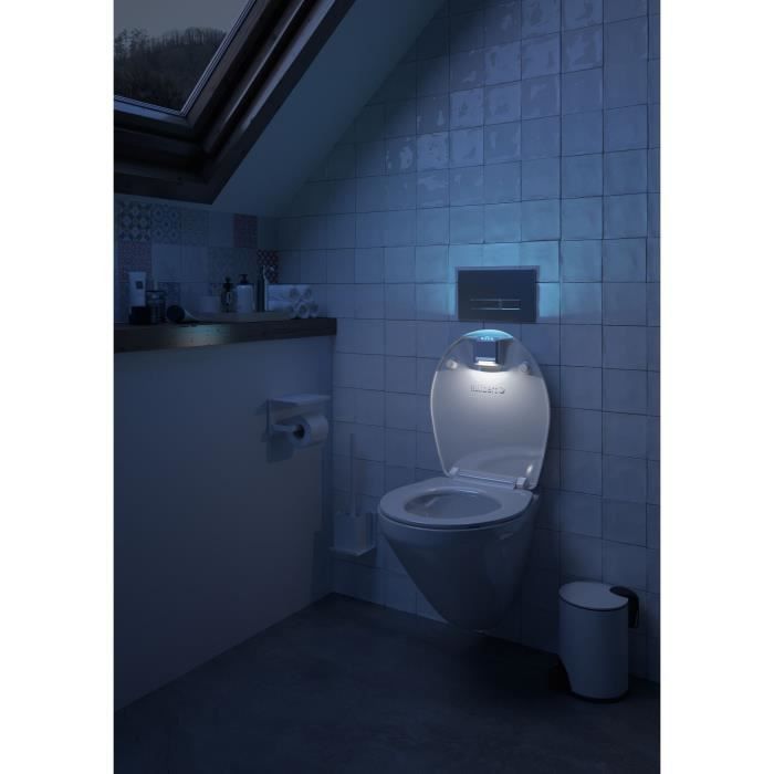 ALLIBERT Abattant de toilette a fermeture silencieuse Nighty 2 - Blanc brillant - Photo n°3