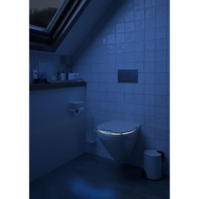 ALLIBERT Abattant de toilette a fermeture silencieuse Nighty 2 - Blanc brillant - Photo n°4