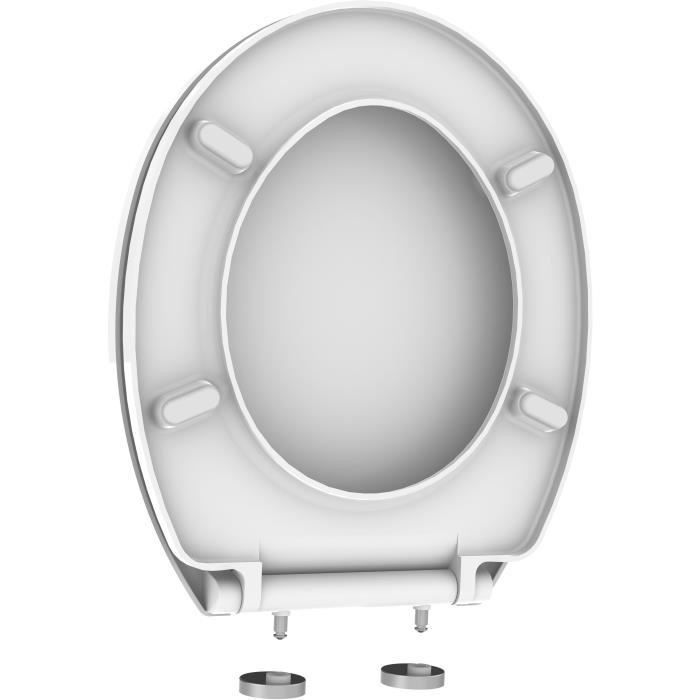 ALLIBERT Abattant de toilette frein de chute Coda - Blanc brillant - Photo n°3
