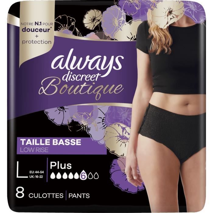 ALWAYS DISCREET Culottes pour fuites urinaires Taille basse x8 - Photo n°2
