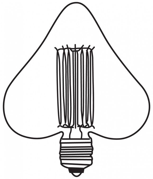 Ampoule décorative cœur filament incandescent ambré 40W (E27) - Photo n°2