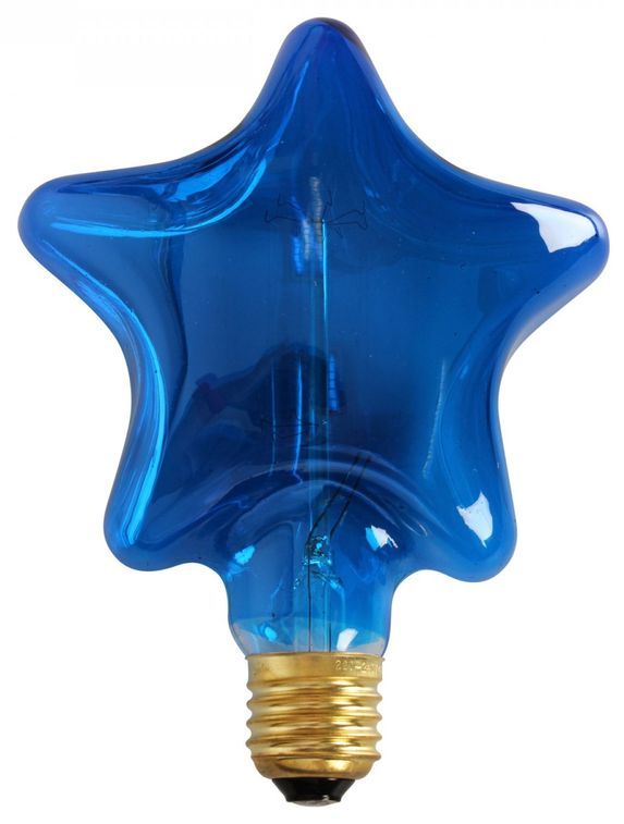 Ampoule décorative rétro Edison étoile bleue filament incandescent 40W (E27) - Photo n°1