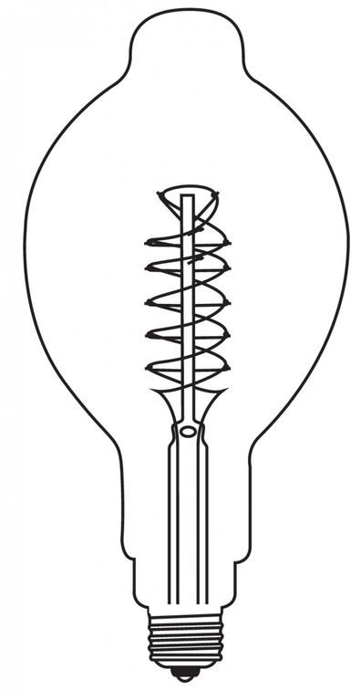 Ampoule décorative rétro Edison Géante Eden filament Zigzag incandescent 40W (E27) - Photo n°2
