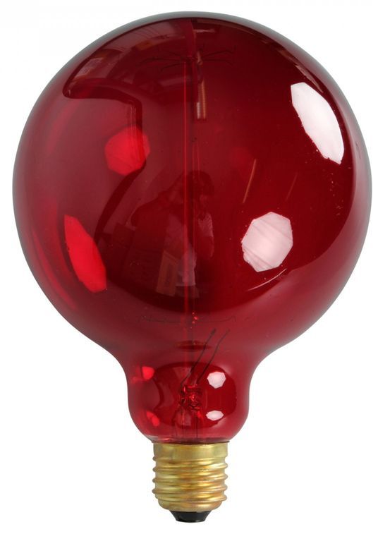 Ampoule décorative rétro Edison globe rouge filament incandescent 40W (E27) - Photo n°1