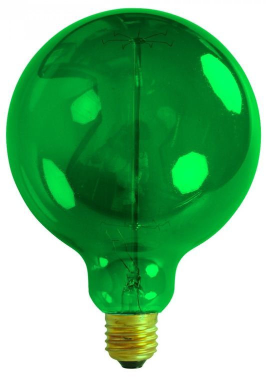 Ampoule décorative rétro Edison globe vert filament incandescent 40W (E27) - Photo n°1