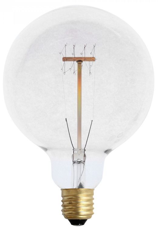 Ampoule décorative rétro globe (D.12,5cm) filament forme cercle incandescent ambré 40W (E27) - Photo n°1