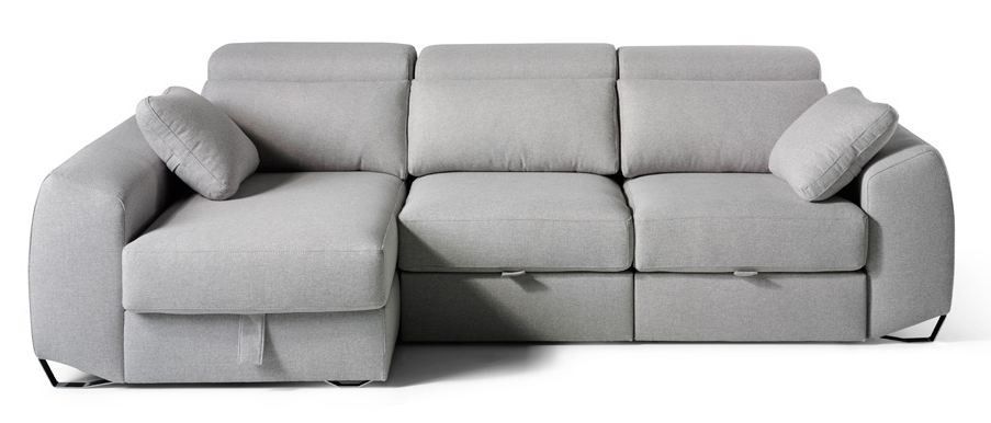 Canapé d'angle droit tissu gris Kaninawa - Photo n°3