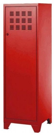 Armoire 1 porte métal rouge Naya L 40 x H 134 x P 40 cm - Photo n°2