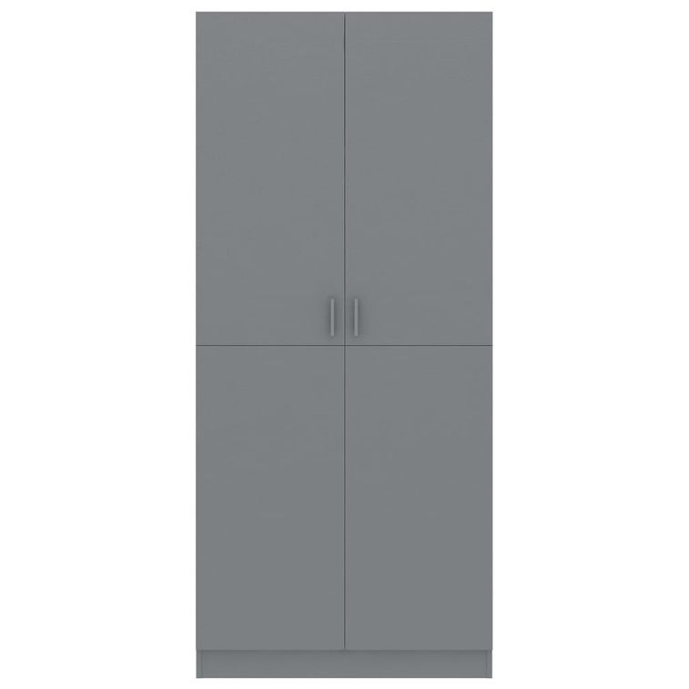 Armoire 2 portes gris mate Pandra 80 cm - Photo n°4