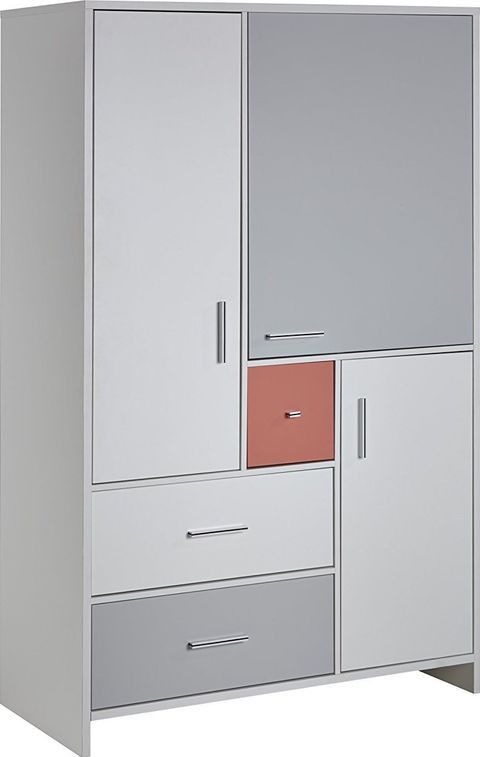 Armoire 3 portes multicolore Candy Red - Photo n°1