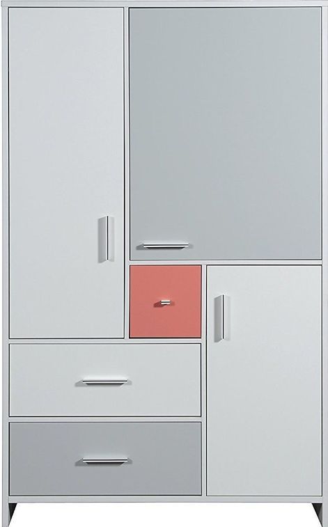 Armoire 3 portes multicolore Candy Red - Photo n°2
