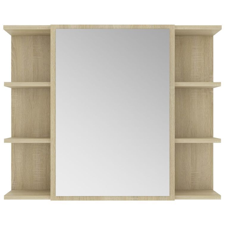 Armoire à miroir de bain Chêne sonoma 80x20,5x64 cm - Photo n°1