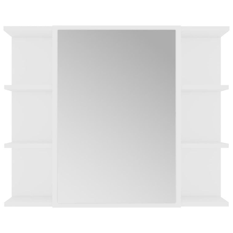 Armoire à miroir de salle de bain Blanc 80x20,5x64 cm - Photo n°1