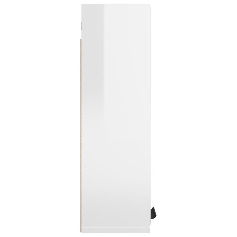 Armoire à miroir de salle de bain Blanc brillant 64x20x67 cm - Photo n°7