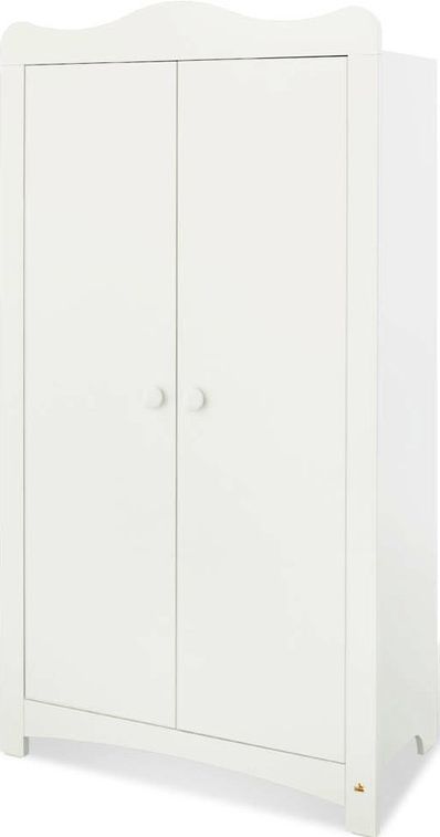 Armoire bébé 2 portes bois laqué blanc Florentina - Photo n°1