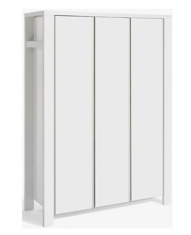 Armoire bébé 3 portes bois laqué blanc Milano White - Photo n°1