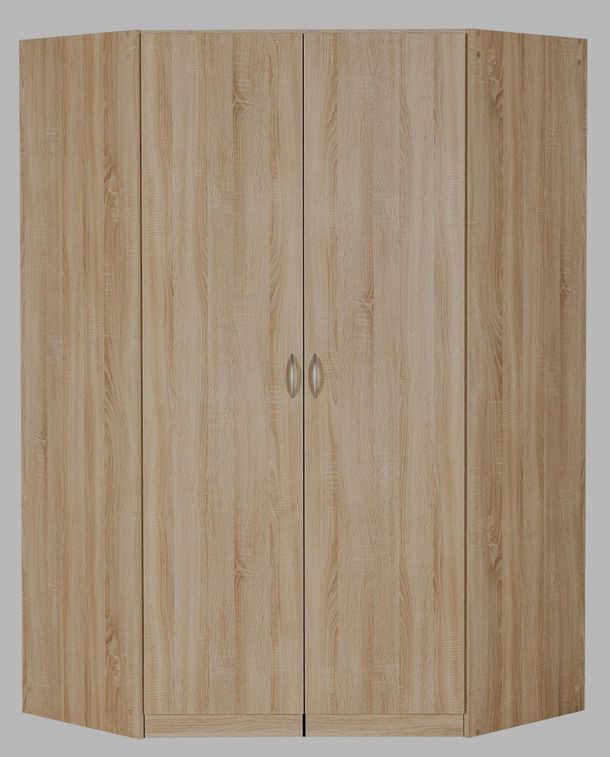 Armoire d'angle Chêne de Sonoma 2 portes battantes Kaze - Photo n°1