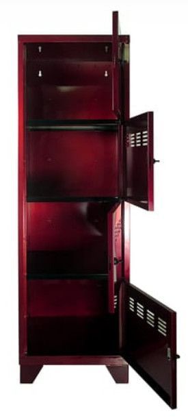 Armoire de bureau 4 portes métal rouge vernis Ebano - Photo n°2