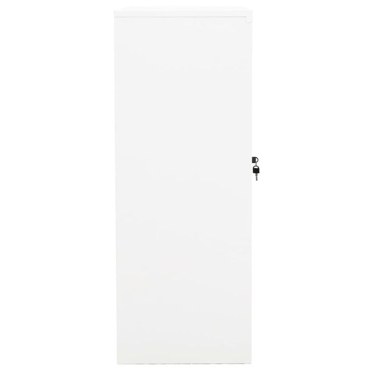 Armoire de bureau Blanc 90x40x105 cm Acier - Photo n°4