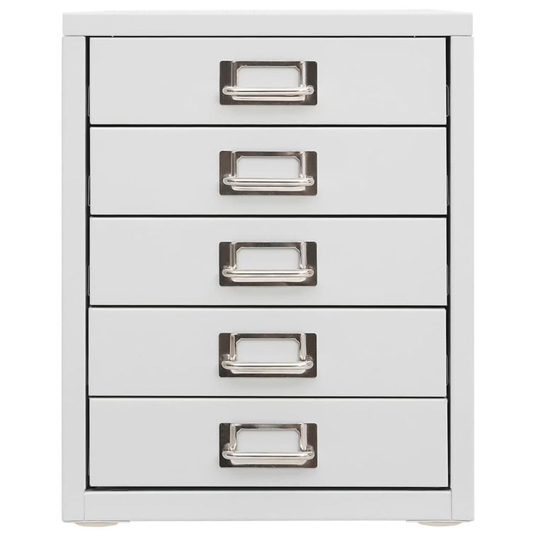 Armoire de bureau Gris 28x35x35 cm Métal - Photo n°4