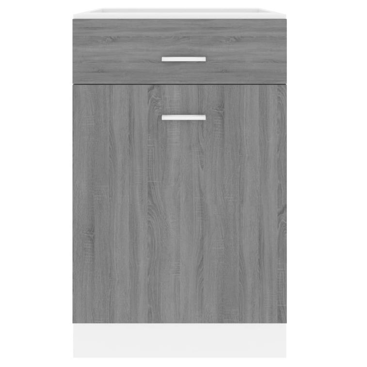 Armoire de plancher à tiroir Sonoma gris 50x46x81,5 cm - Photo n°5