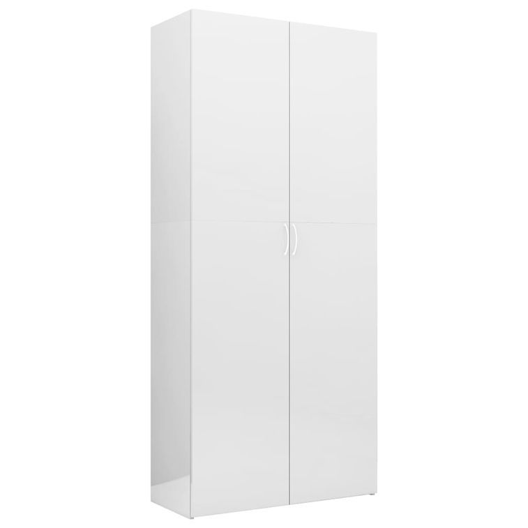 Armoire de rangement Blanc brillant 80x35,5x180 cm - Photo n°1