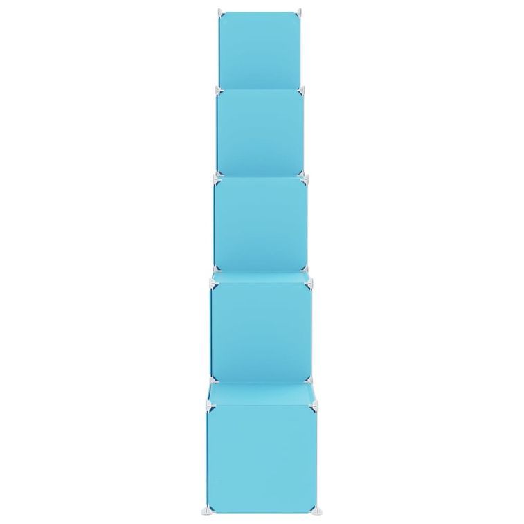 Armoire de rangement pour enfants avec 15 cubes Bleu PP - Photo n°4
