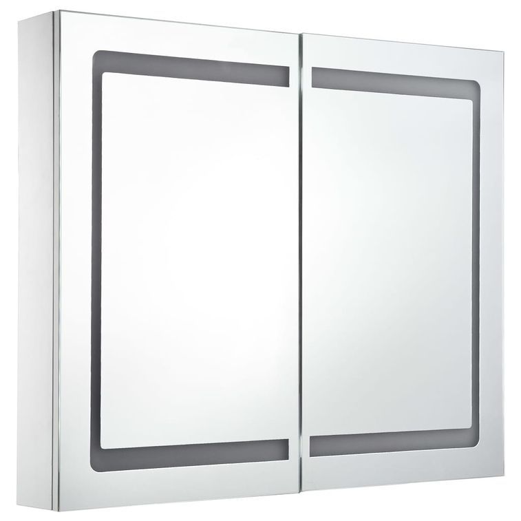 Armoire de salle de bain à miroir LED 80x12,2x68 cm - Photo n°4