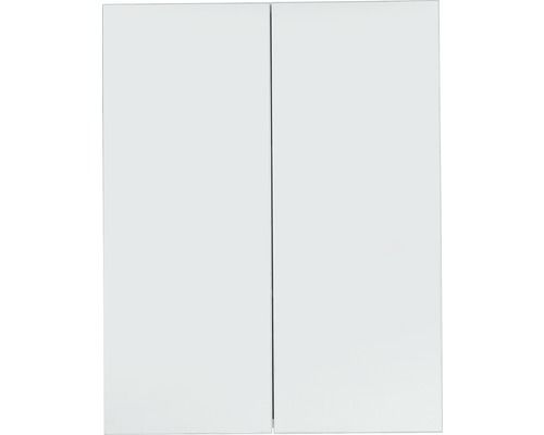 Armoire de toilette blanc brillant avec 2 portes miroir Kinzo 60 cm - Photo n°1
